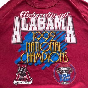 vintage 90s university of alabama 1992 national champions t-shirt size XL